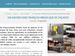 Culture Cuisine - Le mag a publié un article sur Acta